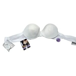 Maidenform Bra Womens 34A White Strapless Convertible T-Shirt Padded Underwire